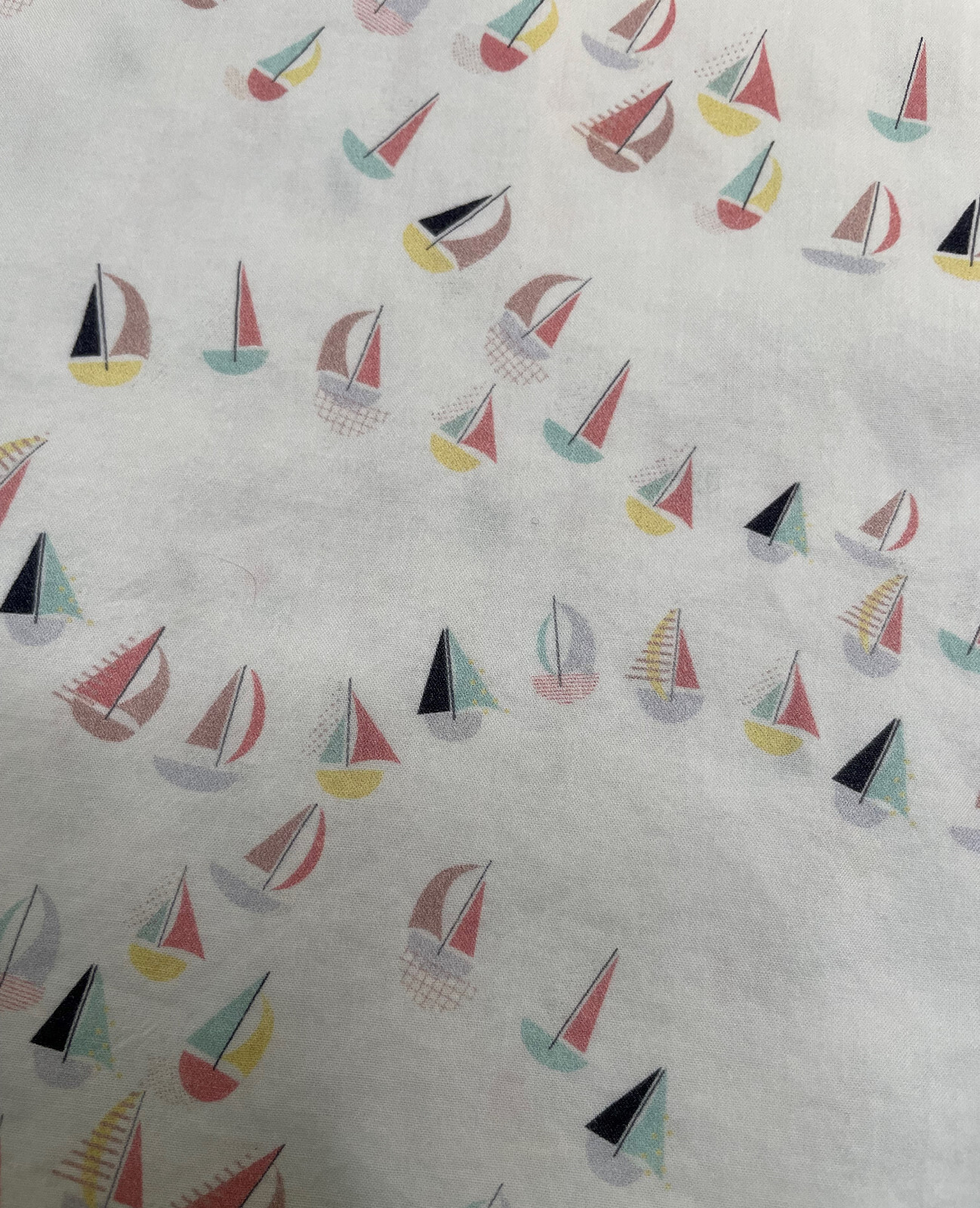Barbor Sailboat LS Blouse Shirt Top Womens 10 Vintage White Multi Button Front image 8