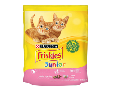 Purina Friskies Junior Bebe Chats Poulet Lait Legumes Secs Pet Cat Food 375 G Ebay