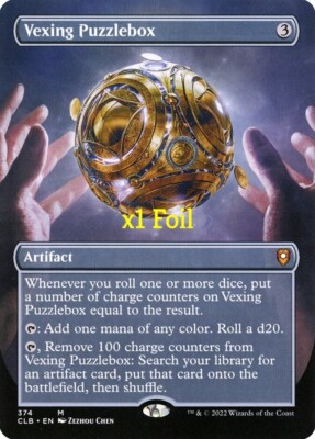 MTG Foil Borderless CMR: Battle for Baldur's Gate CLB Vexing Puzzlebox MINT