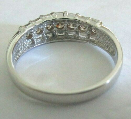 14K Gold White & Fancy Color Diamond Wedding Band TCW=1.00 F-VS2 Value=$5,900 - Picture 4 of 11