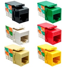 CAT6 RJ45 Network LAN Ethernet Keystone Jack 110 Punch Down Snap In Insert