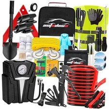  Roadside Car Emergency Kit - 136Pcs Premium Heavy Duty Car Safety Kit 
