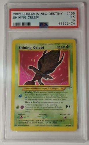 Shining Celebi (Unlimited) graded PSA 5 for sale on eBay