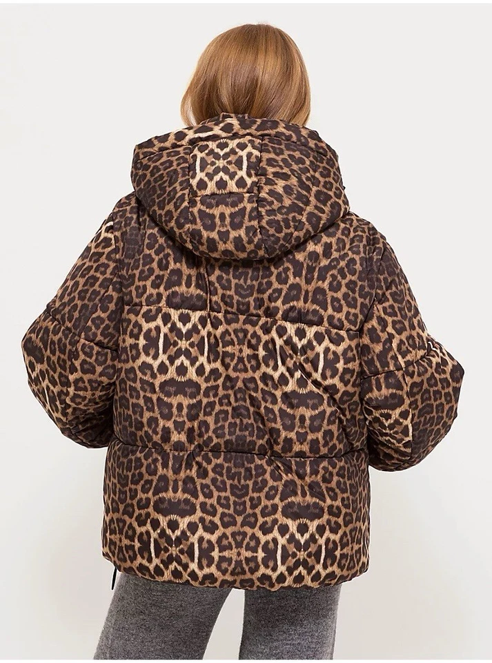ASDA Leopard Puffer Jacket – Viral Sell Out Ganni Dupe – LARGE  - Image 3 of 4