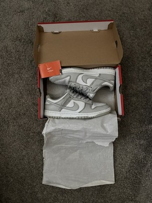 Nike Dunk Low Retro Grey Fog Men s Low Top Lace Up WHITE/GRAY Size 9