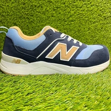 New Balance Elite Lite Mens Size 10 Blue Brown Composite Toe Safety Work Shoes