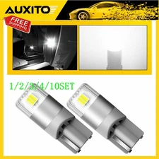168 194 192 2825 T10 LED Side Marker Light Bulbs White Canbus Error Free 1~10Set