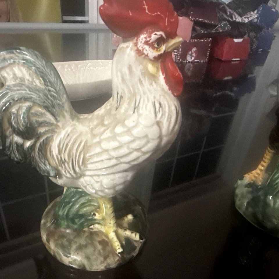 2 gallos de cerámica Napcoware  Foto 4 de 4