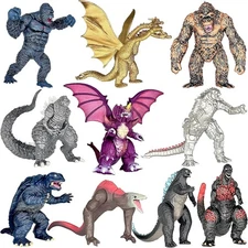 TwCare Exclusive 10-Piece Godzilla vs Kong Action Figure Set with Movable...