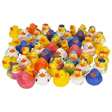 Rhode Island Novelty 2 Inch Rubber Ducky Assortment, 50 Pieces per Order