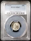 1945 S Mercury Dime PCGS MS67 Reverse Toning
