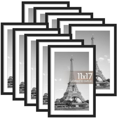 Classic Black Collage Picture Frames Set for Memorable Moments - 10 Count