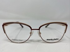 Marie Claire 6280 BURGUNDY 55-16-140 Rose Gold Full Rim Eyeglasses Frame HM41