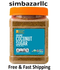 BetterBody Foods Organic Coconut Palm Sugar, 24 Oz New