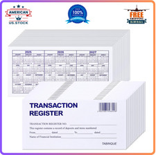 24 PCS Check Registers for Personal Checkbook, Easy to Read Checkbook Register