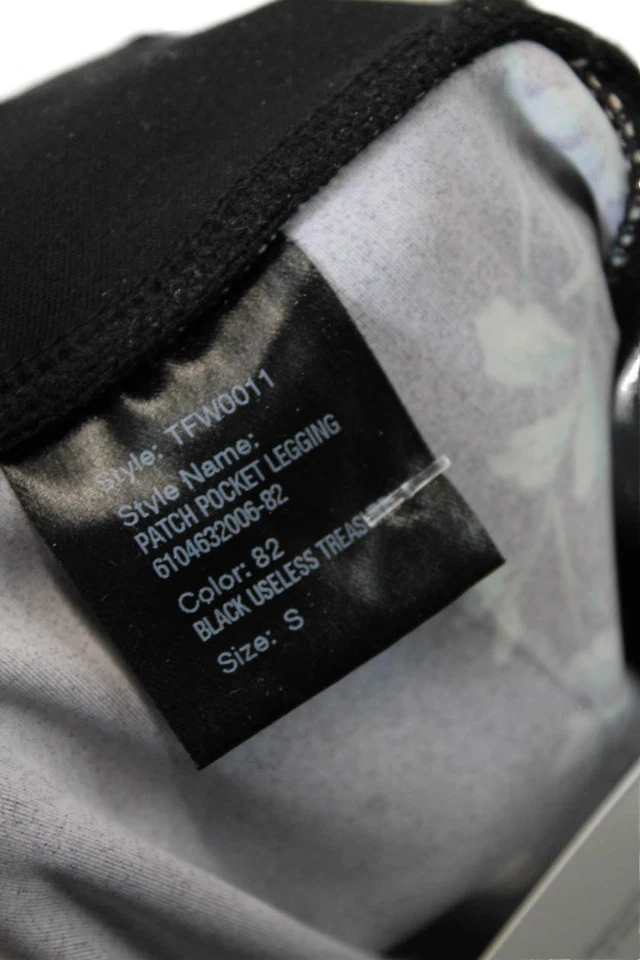 Leggings Twin Fantasy Mujer Parche Floral Bolsillo Tesoros Inútiles Negros Pequeños Foto 4 de 4