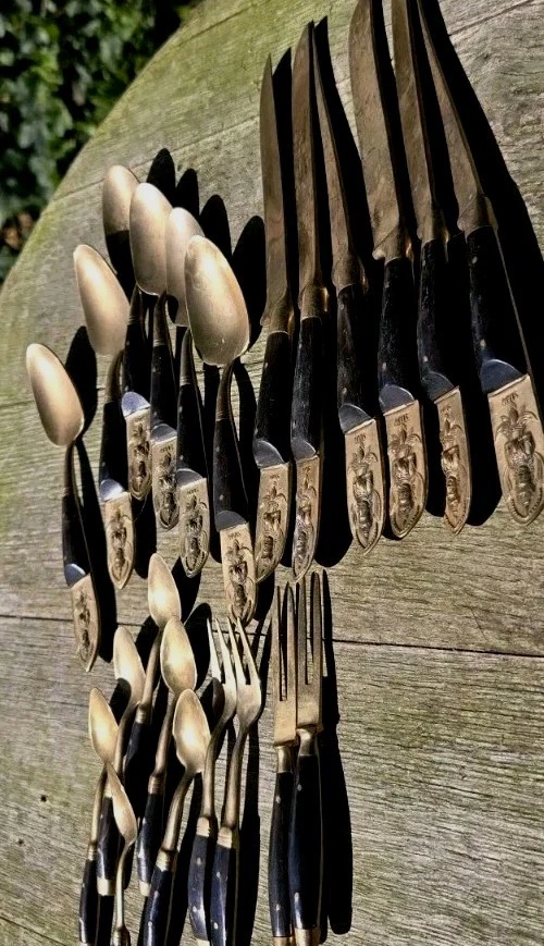 Juego de cubiertos vintage MCM Siam Tailandia dorado - 22 piezas Foto 2 de 4