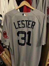 Jon Lester Game Used Autographed Signed Jersey Boston Red Sox