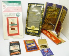 Lot of Vintage Advertising Sewing Needle Packs and Steel Pins Full  Partial 