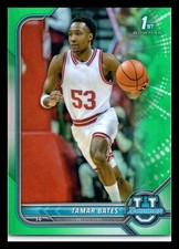 2021 Tamar Bates - 1st Bowman U - Chrome Green Refractor /99