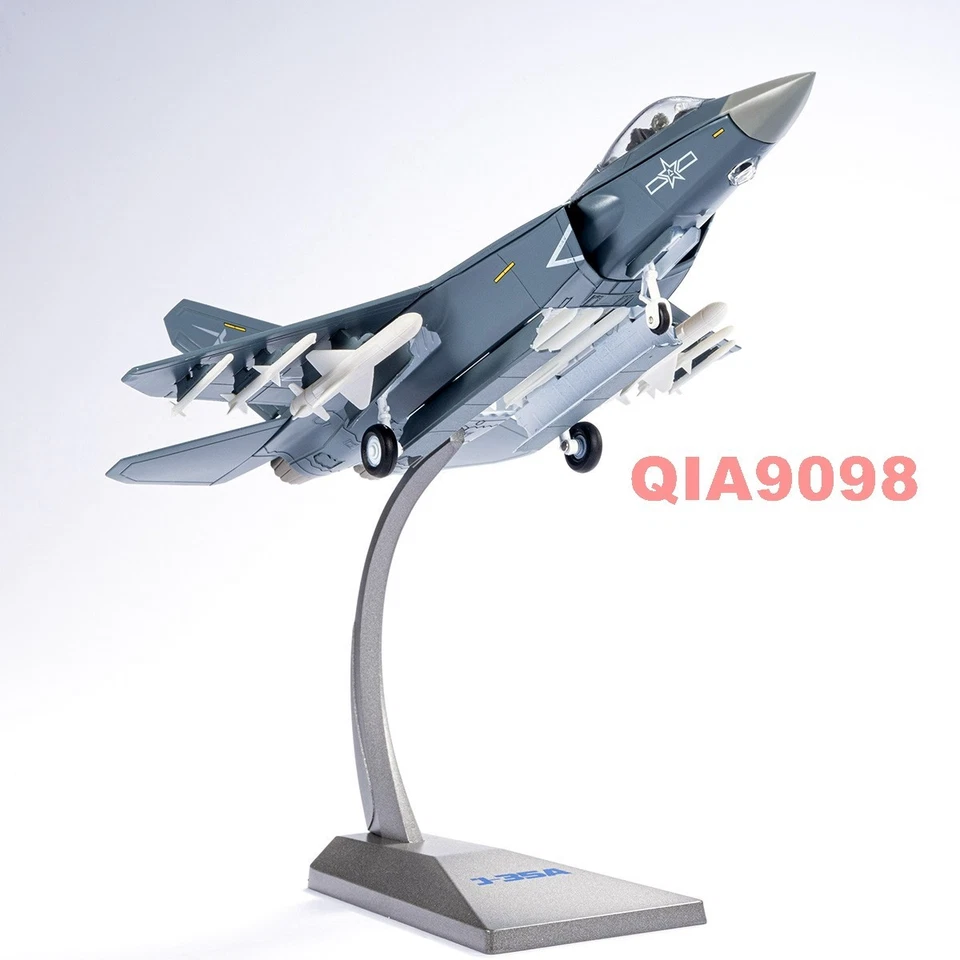 New 1/72 Scale Chinese PLA J-35A Stealth Fighter Jet Gray Metal Plastic Model - Image 4 of 4