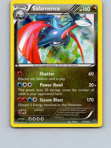 Salamence 57/108 Holo Rare Roaring Skies Pokemon Near Mint