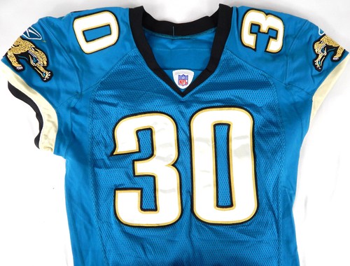 2007 Jacksonville Jaguars Jamar Landrom #30 Game Used Blue Jersey DP74803 - Bild 3 von 5