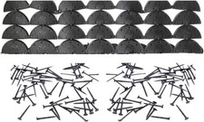 28 pcs Heel Plates Shoe Taps Rubber Tips Sole Repair Pad Black