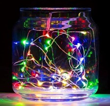 10 Pack Fairy Lights 20 LED 6.5ft Warm/White/Multi/Red-Green -FREE BATTERIES