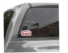 Somalia Veteran Vinyl Decal Sticker White/Red 4.5"x2.5"