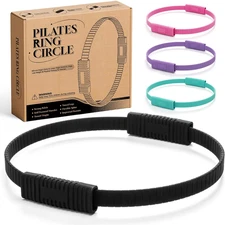 Pilates Ring, Silicone Magic Pilates Ring Fitness Circle, Lightweight & Durable 