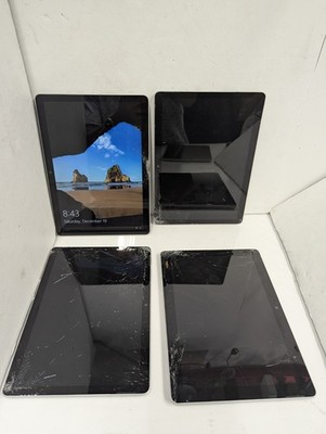 4X Microsoft Surface Go 2 1926 64GB  (CRACKED, AS IS, READ) -