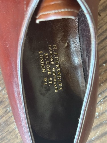 ~George Cleverley~Bespoke Semi brogues UK8 JPN27 US9 Handmade Cork St London - Foto 7 di 7