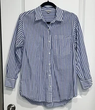 Rails The Elsa Mariner White Stripe Shirt Button Down Preppy Career Casual TT213