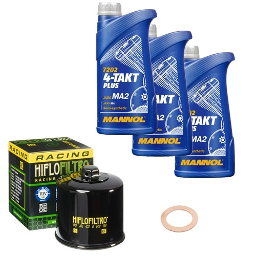 Hiflo ÖLfilter Set Mn 10W40 3L FüR Honda Vt 750 C2B Shadow Black Spirit RC53C 14-image