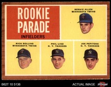 1962 Topps #596 Joe Pepitone Rookie Parade - Infielders 4.5 - VG/EX+