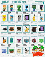 you choose - Kinder Joy MINECRAFT surprise egg figures toys BPZ 2026