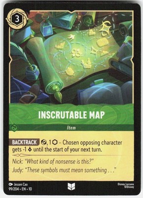 Inscrutable Map 99/204 Whispers in the Well Disney Lorcana