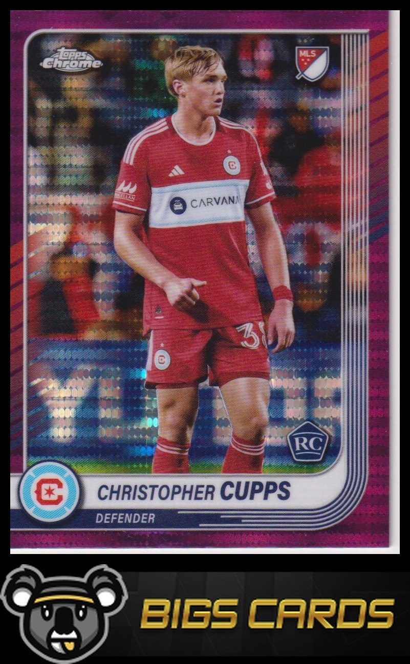 2025 Topps Chrome MLS #51 Christopher Cupps Magenta Pulsar Refractor RC