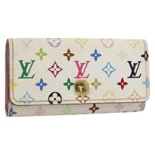 LOUIS VUITTON Monogram Multicolor Multicles 4 Key Case White M93731 Auth BA12181