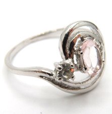 Designer Ring 800er Silber Schmucksteine Vintage Modernist Style Italien