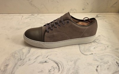 without box  Lanvin Cap Toe Low Top Sneakers Brown Suede Mens 14 US 13 U G2U
