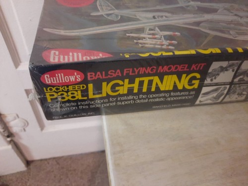 Guillows Lockheed P-38L Lightning Airplane Wood Model Kit # 2001 SEALED - Picture 20 of 24