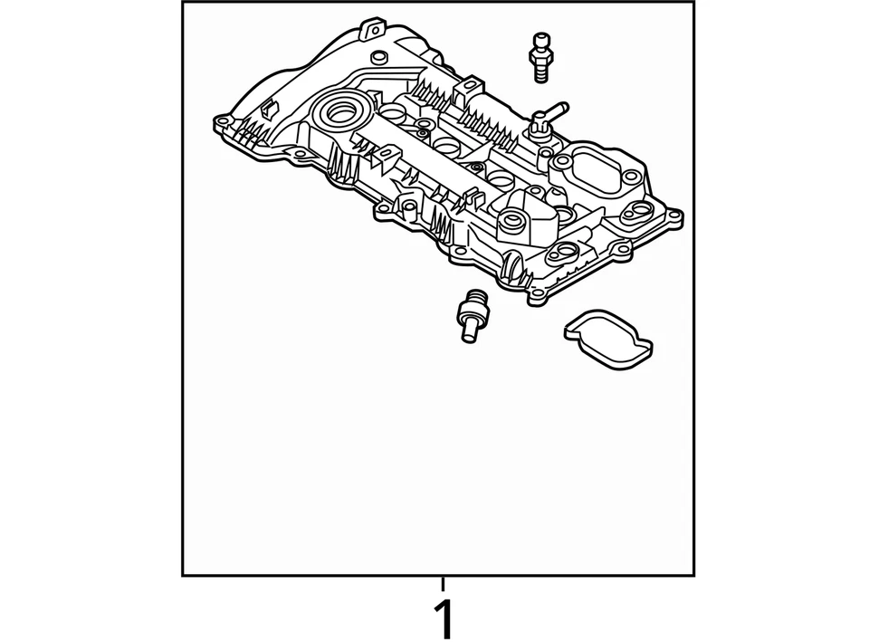 2014 Kia Soul Passenger Right Cylinder Head Valve Cover MWXTC - Image 4 of 4