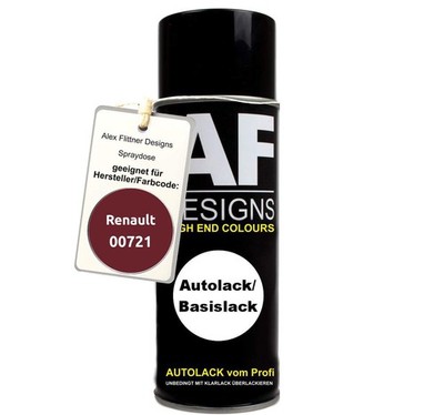Für Renault 00721 Roug Bordeaux Spraydose Basislack Sprühdose 400ml