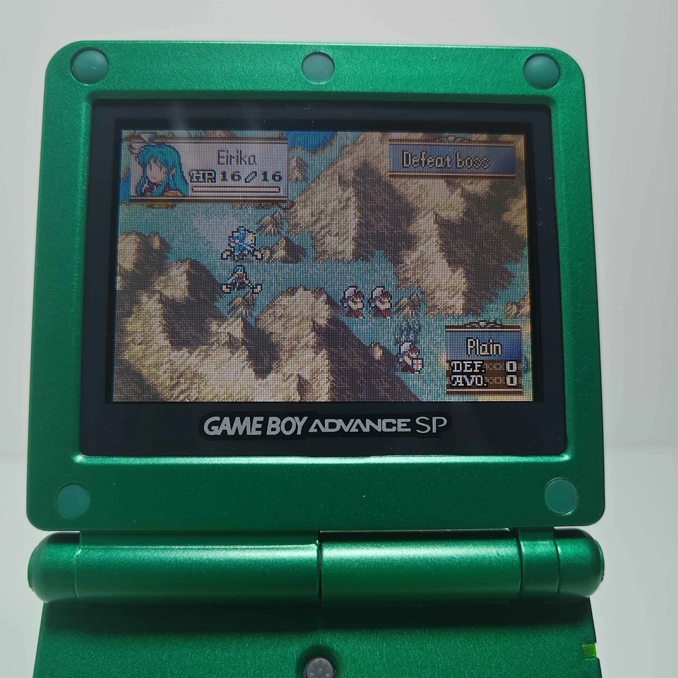 Nintendo Game Boy Advance SP -Rayquaza Green Shell AGS-101 Restored Brighter - Image 4 of 4