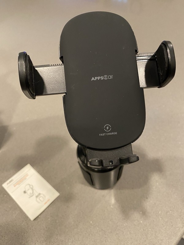 Apps2Car Black CupPhone Cell Phone Holder Adjustable Cup Holder Mount