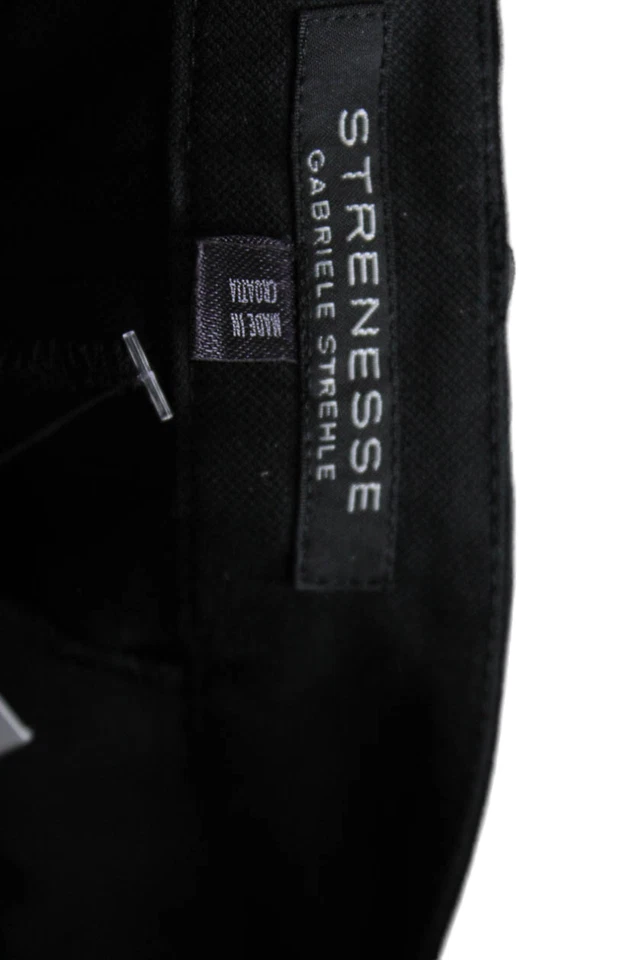 Pantalones acampanados Strenesse Gabriele Strehle para mujer mezcla de algodón tiro medio negros talla 6 Foto 4 de 4