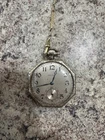 Waltham Antique 1903 White Gold Pocket Watch w/ Chain, Arabic Numerals 31 grams