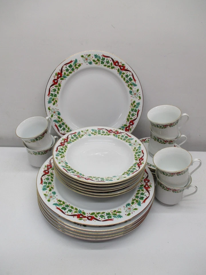 Domestications 12 Days Of Christmas Service For 6 Dinner-Salad-Cups-Saucers 24pc - Image 2 of 4